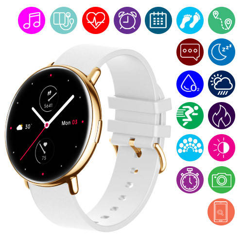

Умные смарт-часы Smart Watch M30 SUPER AMOLED смарт вотч 42 mm с беспроводной зарядкой gold