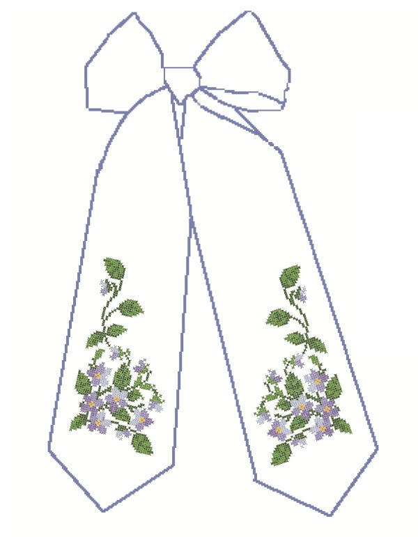 

Б-024. Схема для вишивки бісером Великодній бант.