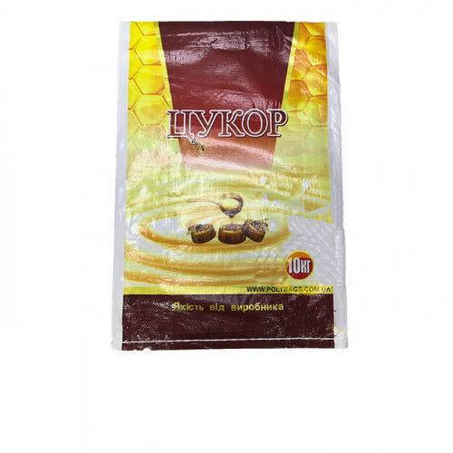 

Мешок полипропиленовый 10 кг 80 гр Сахар 40х55 см флексопечать арт. 1155 (100шт), Белый