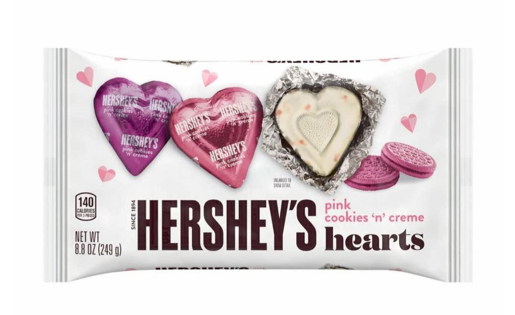 

Конфеты Hersheys Pink Cookies N Creme Hearts 249g
