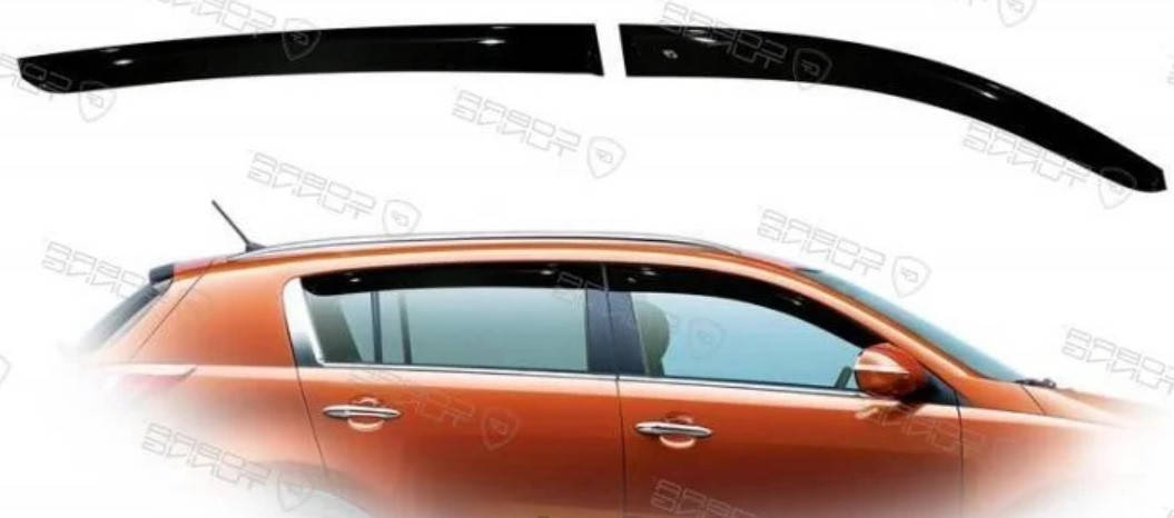 

Дефлекторы окон (ветровики) Kia Sportage 3 2010-2015, ANV - Cobra Tuning, K11910