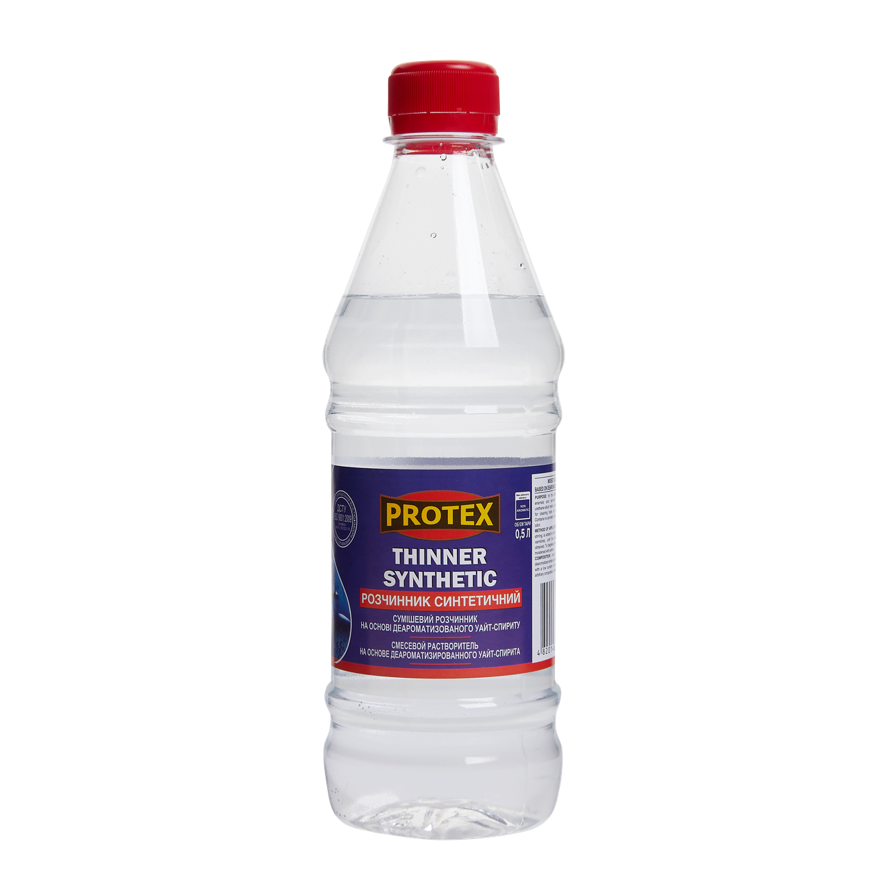 

Растворитель thinner synthetic PROTEX 0.33кг (0.5л) уайт-спирит деароматизированный