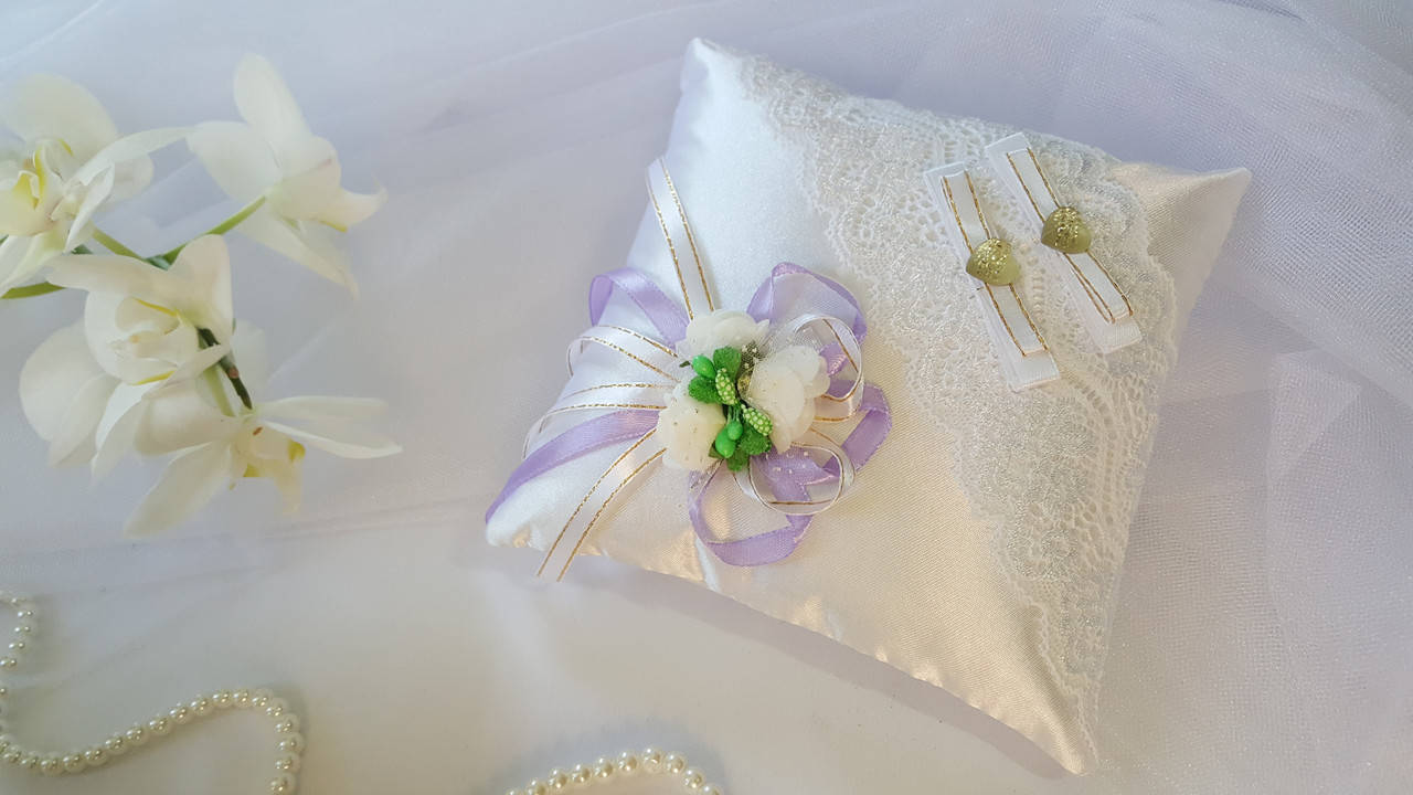 

Подушечка для колец Роза (лаванда)