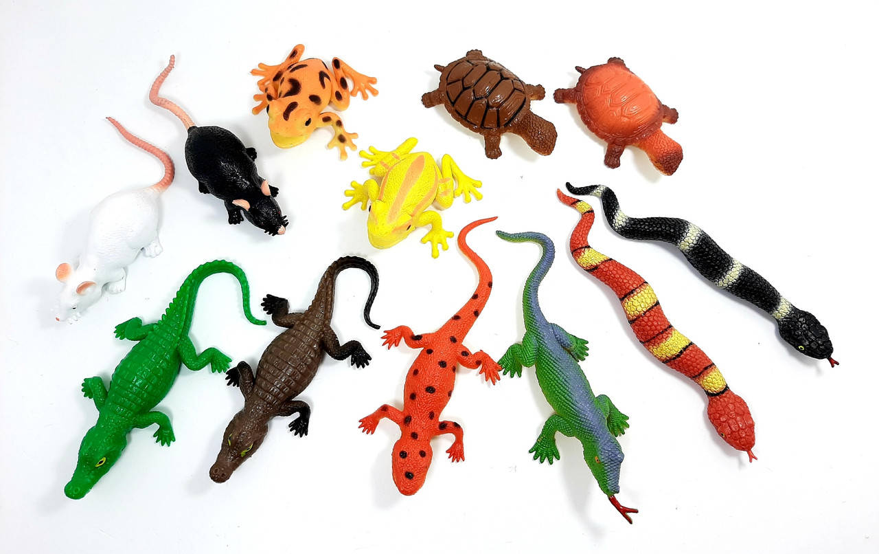 

Тварини силіконові A043P, тягучки, антистрес Рептилії 6-12 см (шт)