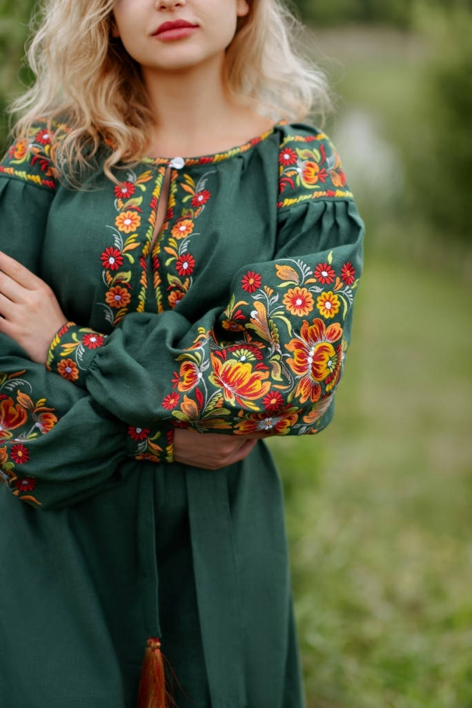 

Сукня Українські барви зелена, Зелёный