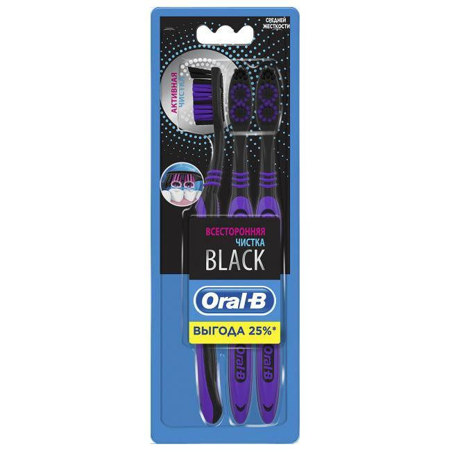 

З/Щ Oral-B Всебічна чистка Black 3шт, Черный