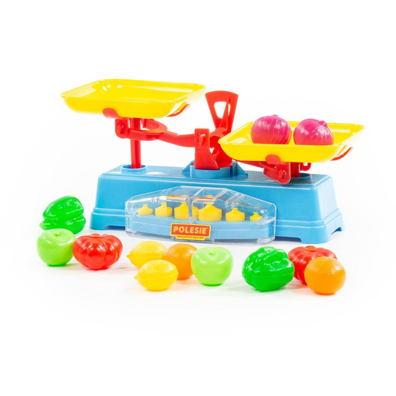 

Игровой набор "Весы" Polesie + Набор продуктов 12 элементов, Разноцветный