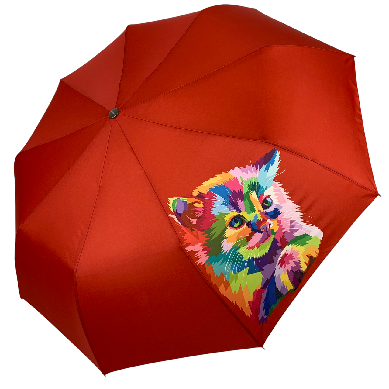 

Складной зонт-полуавтомат от Flagman модель Colorful dog -Colorful cat, fl151-1, Красный