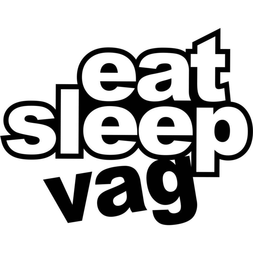 

Виниловая наклейка на автомобиль - Eat Sleep VAG