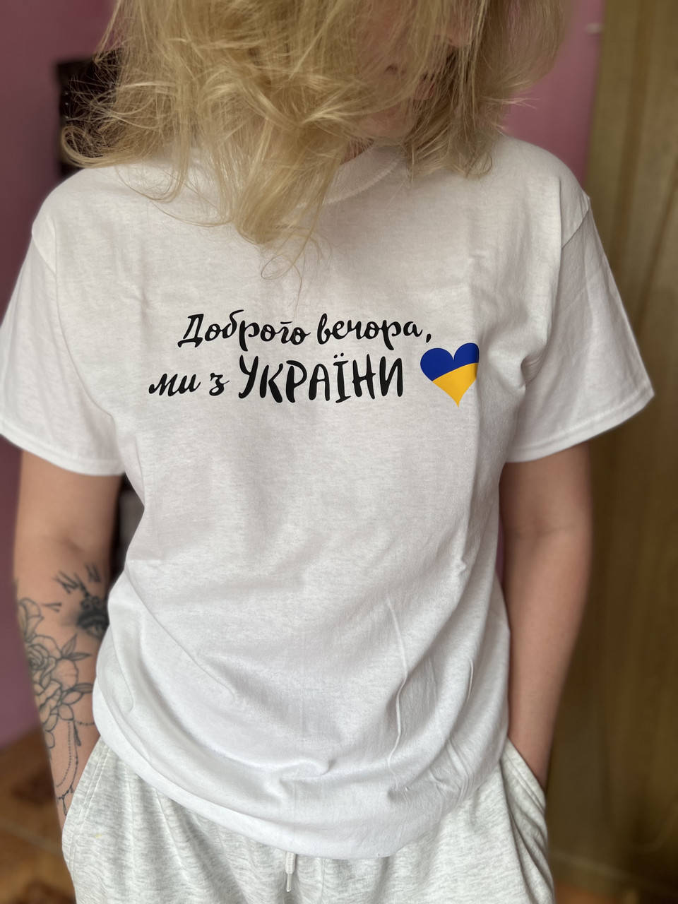 

Футболка Доброго вечора Ми з України женская 52, Белый