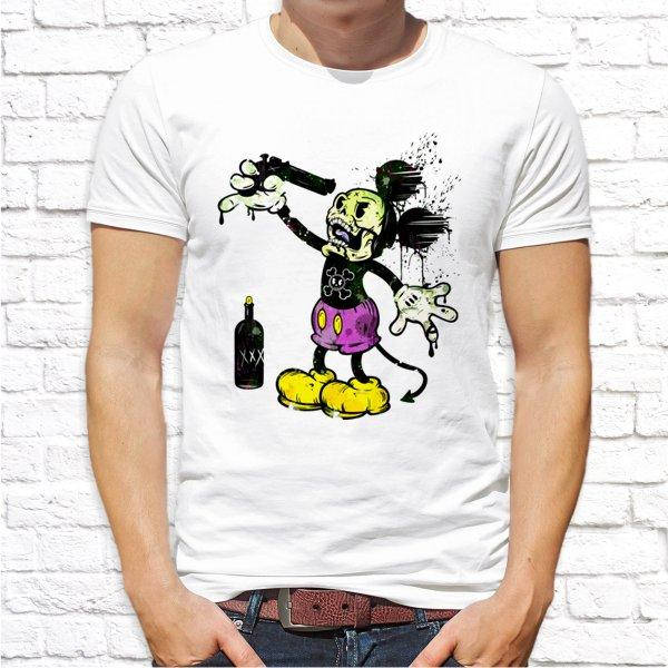 

Мужская футболка с принтом, Swag Mickey Mouse (Микки Маус) Push IT