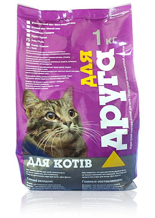 

Корм коты для друга (курица) 1 кг
