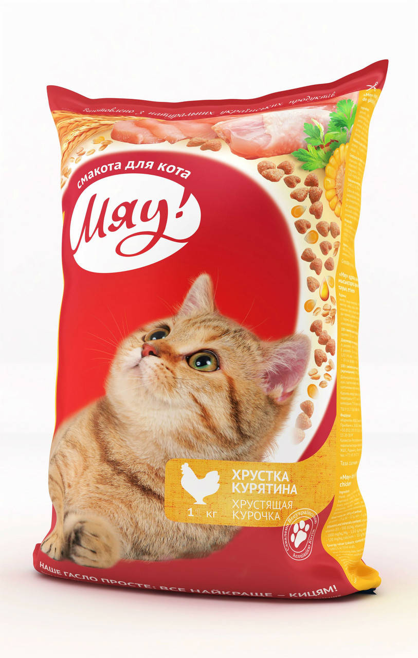 

Мяу!- сухой корм для котов,14 кг (КУРИЦА)
