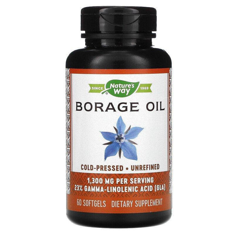 

Бурачник Nature's Way "EfaGold Borage" масло огуречника, 1300 мг (60 капсул)