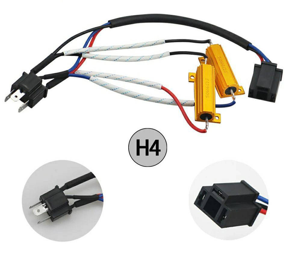 

Сопротивление нагрузочное с цоколем H4 Rst 50W 6RJ, резистор, обманка для светодиодных автомобильных ламп
