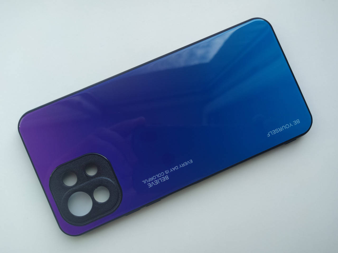 

Чехол градиент стеклянный для Xiaomi Mi 11 Lite Сяоми Ми 11 Лайт, Фиолетовый