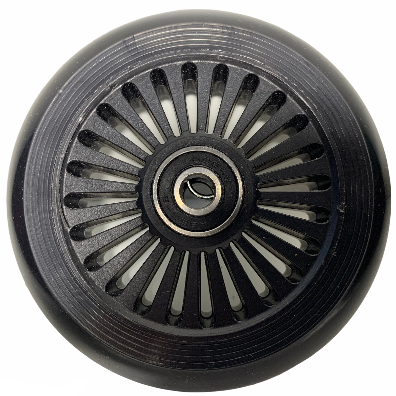 

Колесо для трюкового самоката 100мм (82А) ABEC-7 пластиковые спицы черные