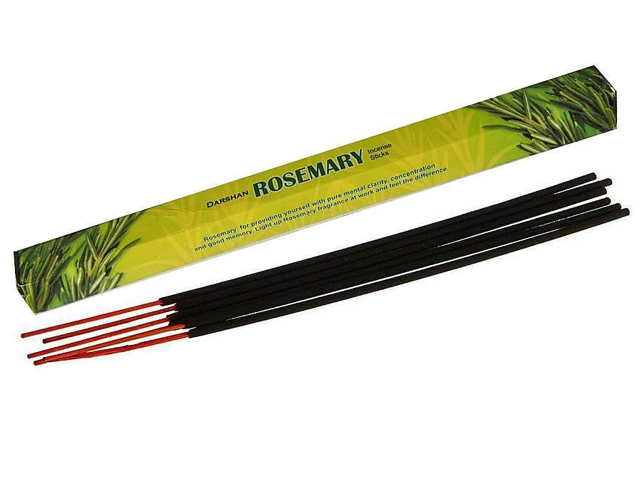 

Благовония, угольные аромапалочки Rosemary (Розмарин, Darshan) шестигранник