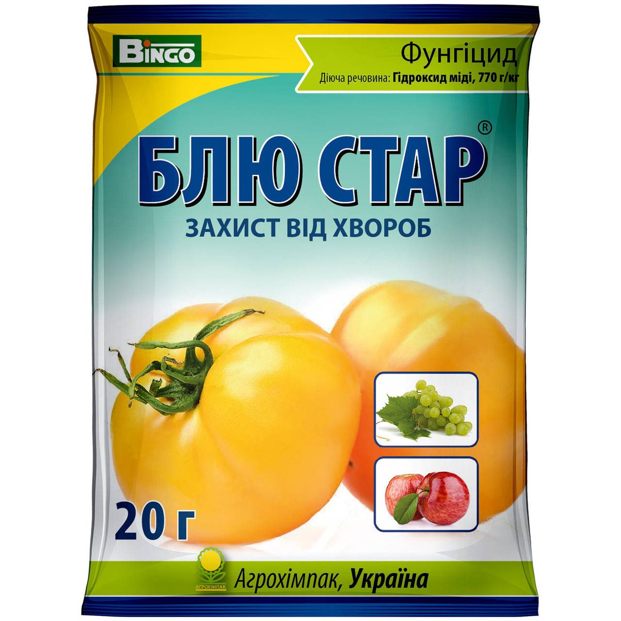 

Фунгицид Блю Стар (Чемпион) 20 г Агрохимпак 1701