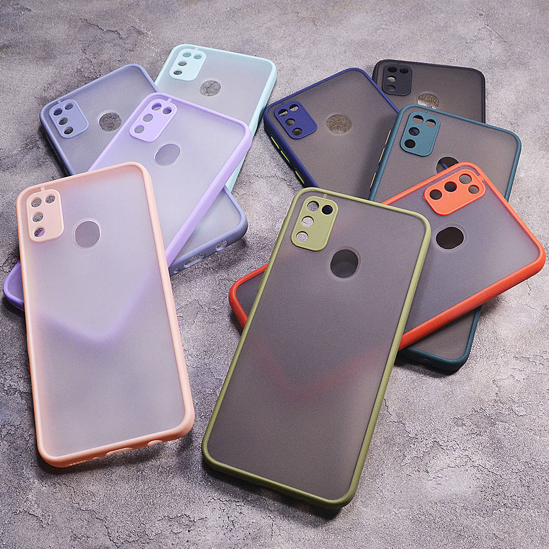 

Пластиковый чехол с цветными боками и защитой на камеру Samsung Galaxy M21 M215