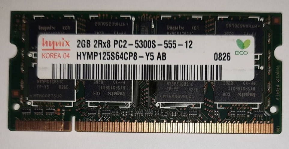 

DDR2 2GB(PC-5300) 667 MHz SODIMM