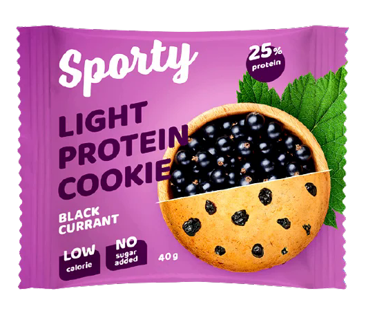 

Протеиновое печенье Sporty Light Чёрная Смородина (40 грамм)