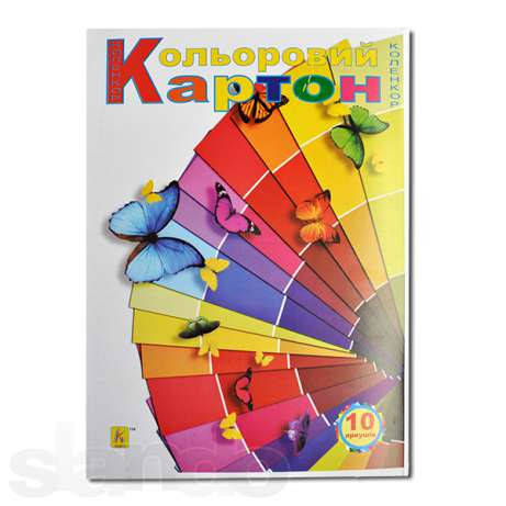 

Цветной картон 8л Коленкор, двусторонний