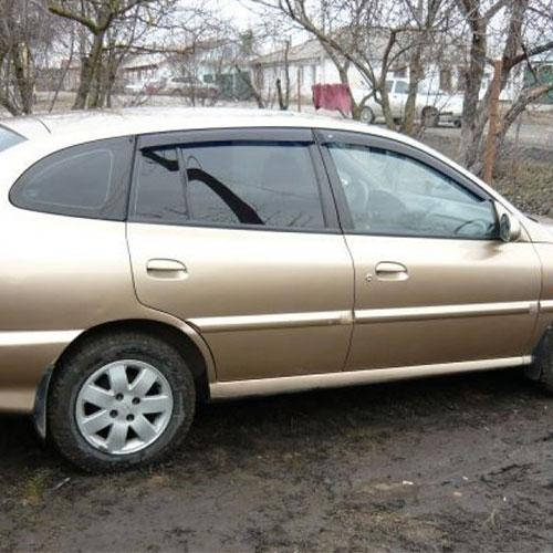 

Дефлекторы окон ветровики Киа Рио 1 Kia Rio I 00-05 КТ (Накладные)