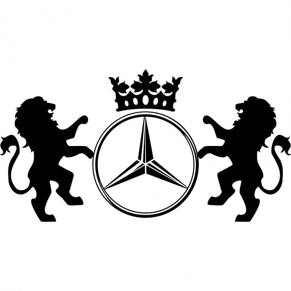 

Виниловая наклейка на автомобиль - Львы Mercedes-Benz