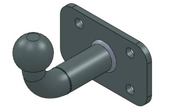 

Крюк на Фаркоп. На пластину. Кованый шар