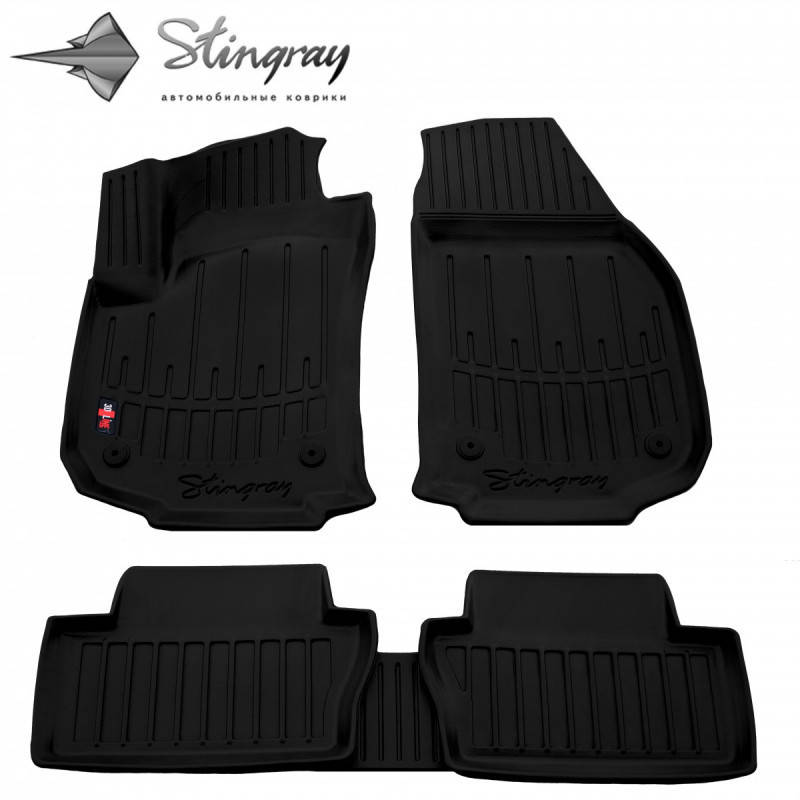 

Резиновые 3D коврики в салон на OPEL Zafira B (2005-2011)/Опель Зафира Б, Черный