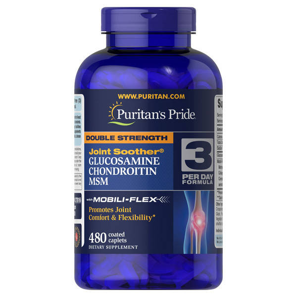 

Double Strength Glucosamine Chondroitin MSM Puritan's Pride (480 таблеток)