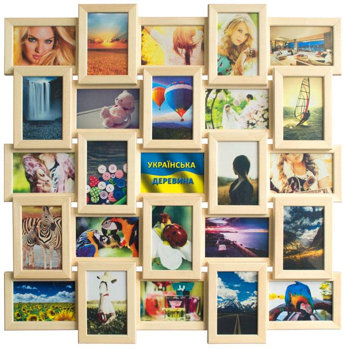

Фоторамка коллаж на 25 фото Классика деревянная настенная