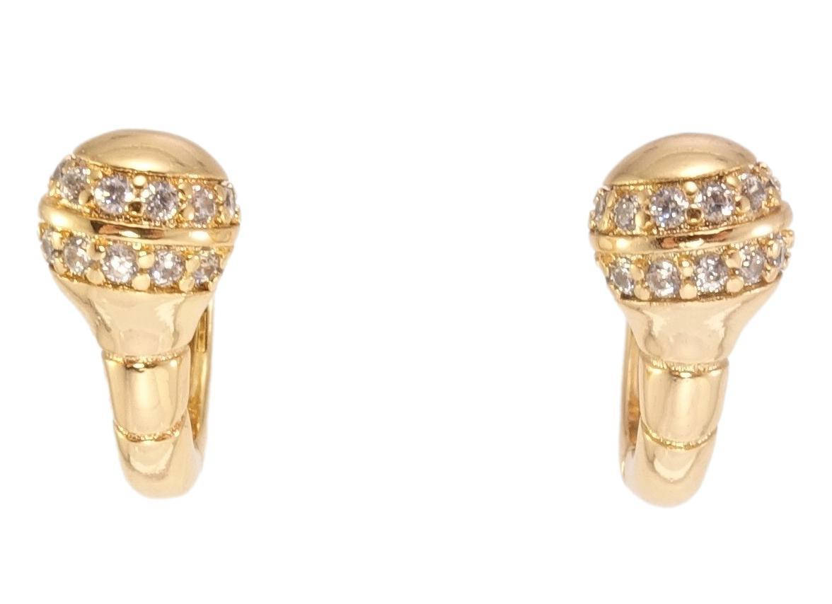 

Серьги Xuping Позолота 18K колечки "Декоративные шарики с цирконием"