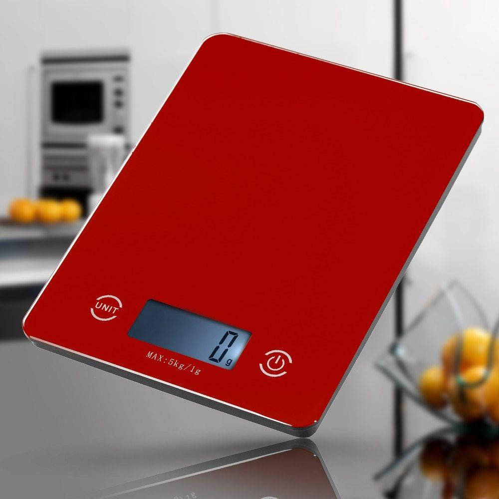 

Весы кухонные электронные до 5 кг DOMОTEC MS-912 / Сенсорные весы Красный
