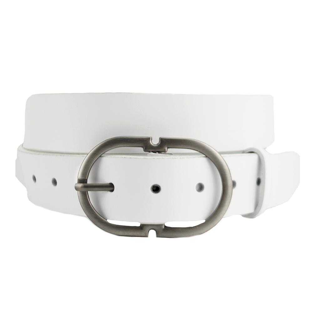 

Ремень женский кожаный под джинсы белый SF-3557 white (115 см)