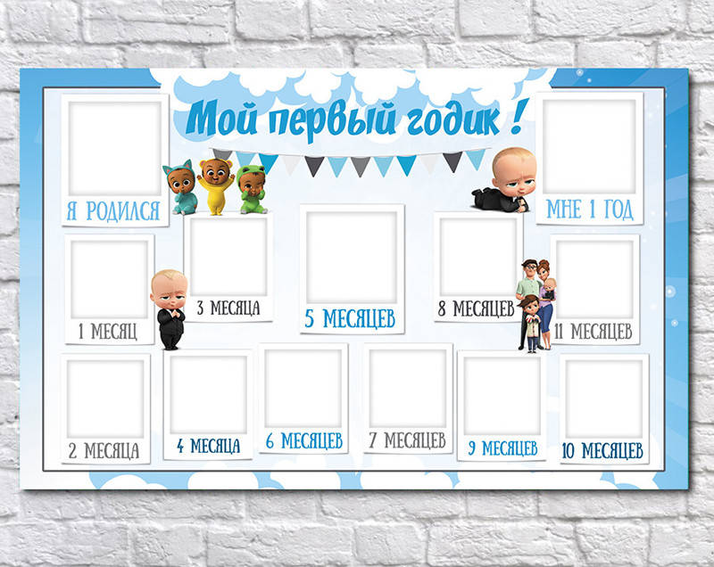 

Плакат 12 місяців Босс Молокосос, 75х120 см (укр)