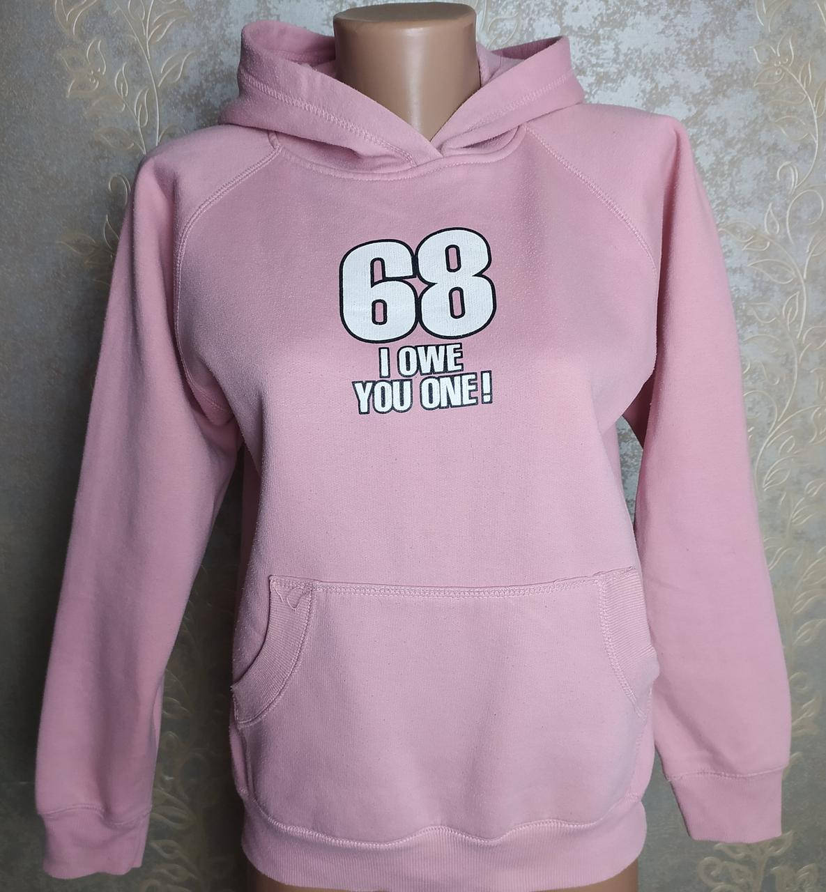 

Тепла кофта жіноча толстовка. б/у 46й розмір, Розовый