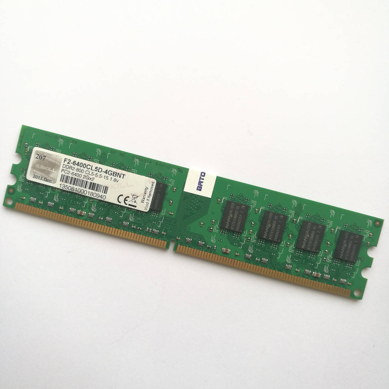 

Оперативная память G.Skill DDR2 2Gb 800MHz PC2-6400 CL5 (F2-6400CL5D-4GBNT) Б/У