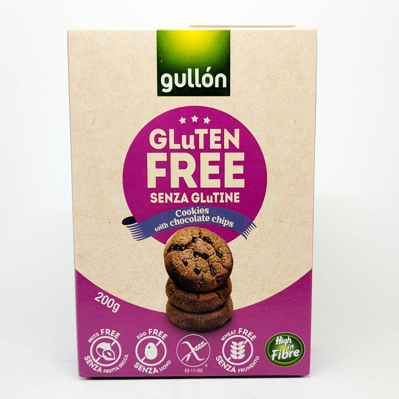 

Печенье без глютена Gullon cookies with chocolate chips 200 gramm