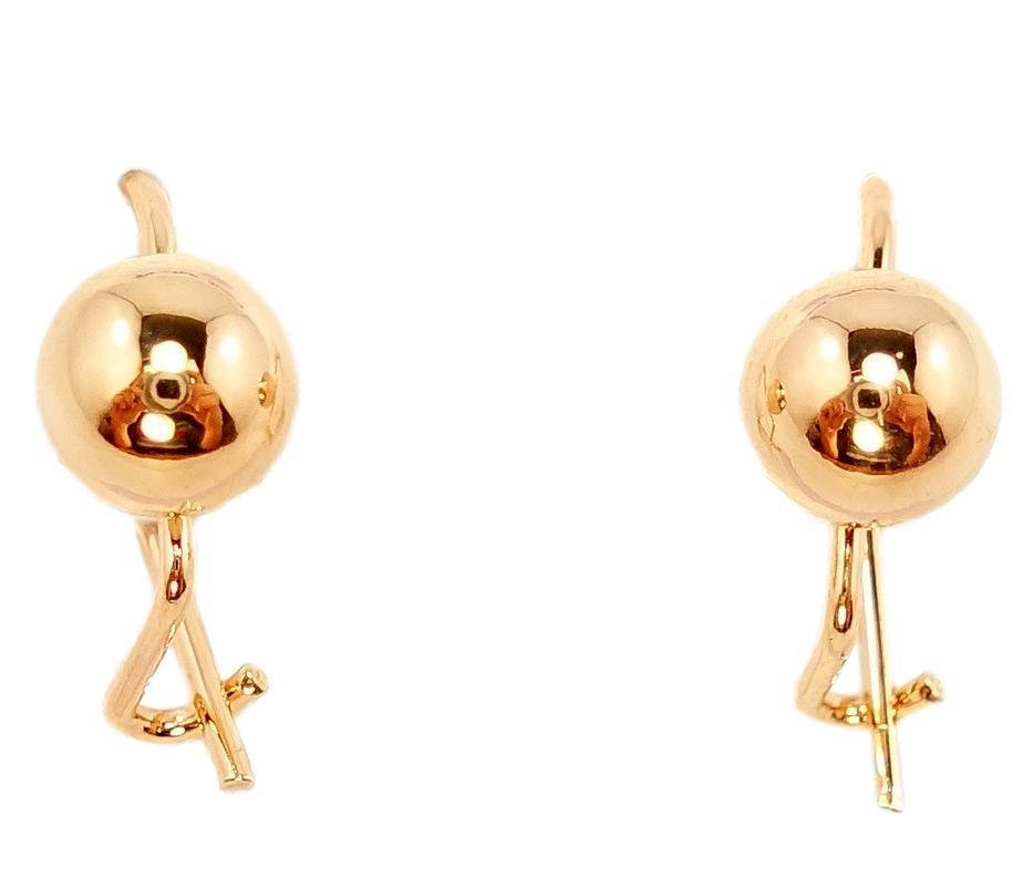 

Серьги Xuping Позолота РО французский замок "Зеркальный Шар" ø 6 мм