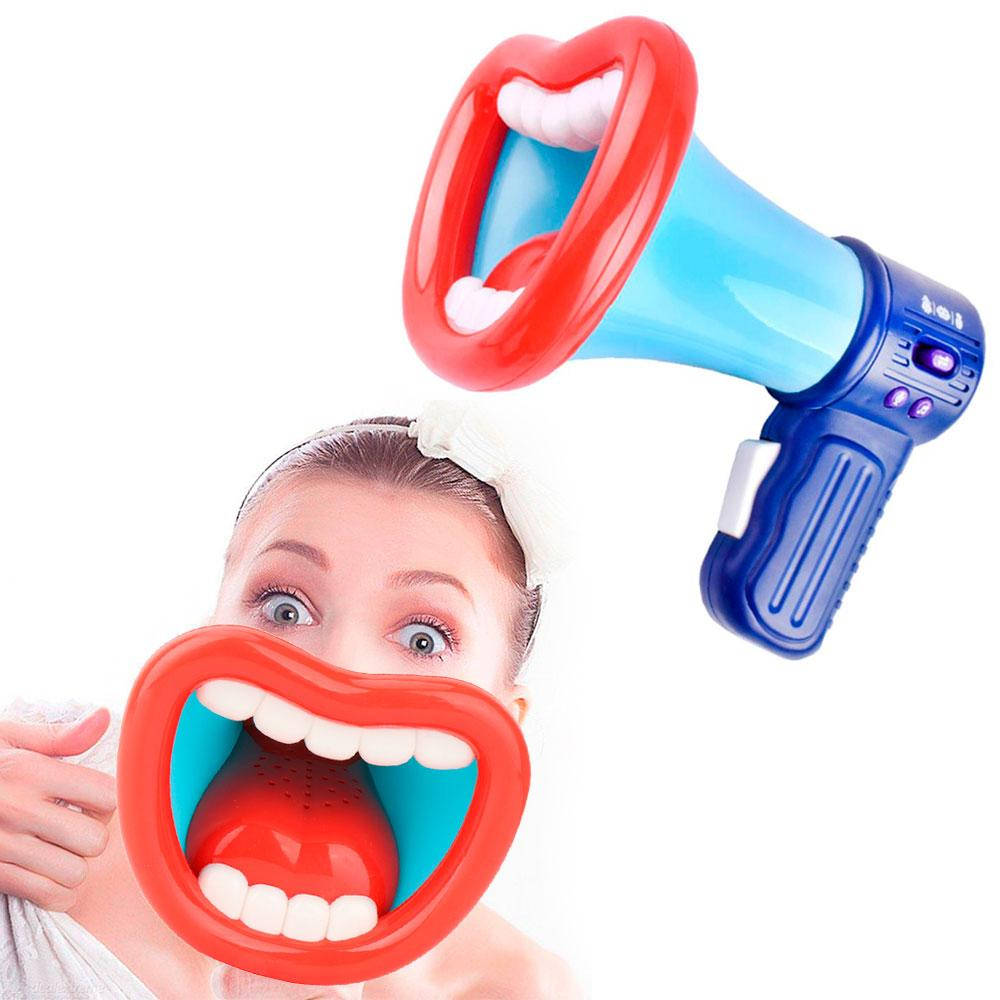 

Детский мегафон-громкоговоритель со звуковыми эффектами / Забавный динамик для изменения голоса / Диктофон Синий