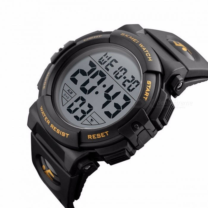 

Спортивные часы Skmei 1258 черные с золотым мужские