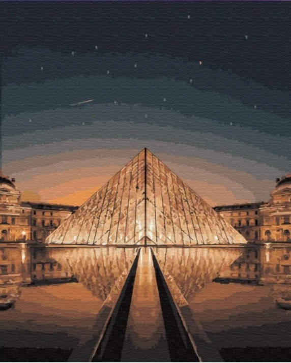 

Картина по номерам Ночной Лувр GX29706 Brushme 40*50 на подрамнике с красками без коробки