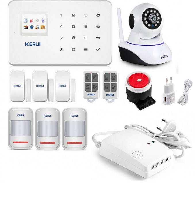 

Беспроводная GSM сигнализация Kerui G18 + наружная и внутренняя WI-FI IP камера для 3-х ком ZZ, КОД: 1627075