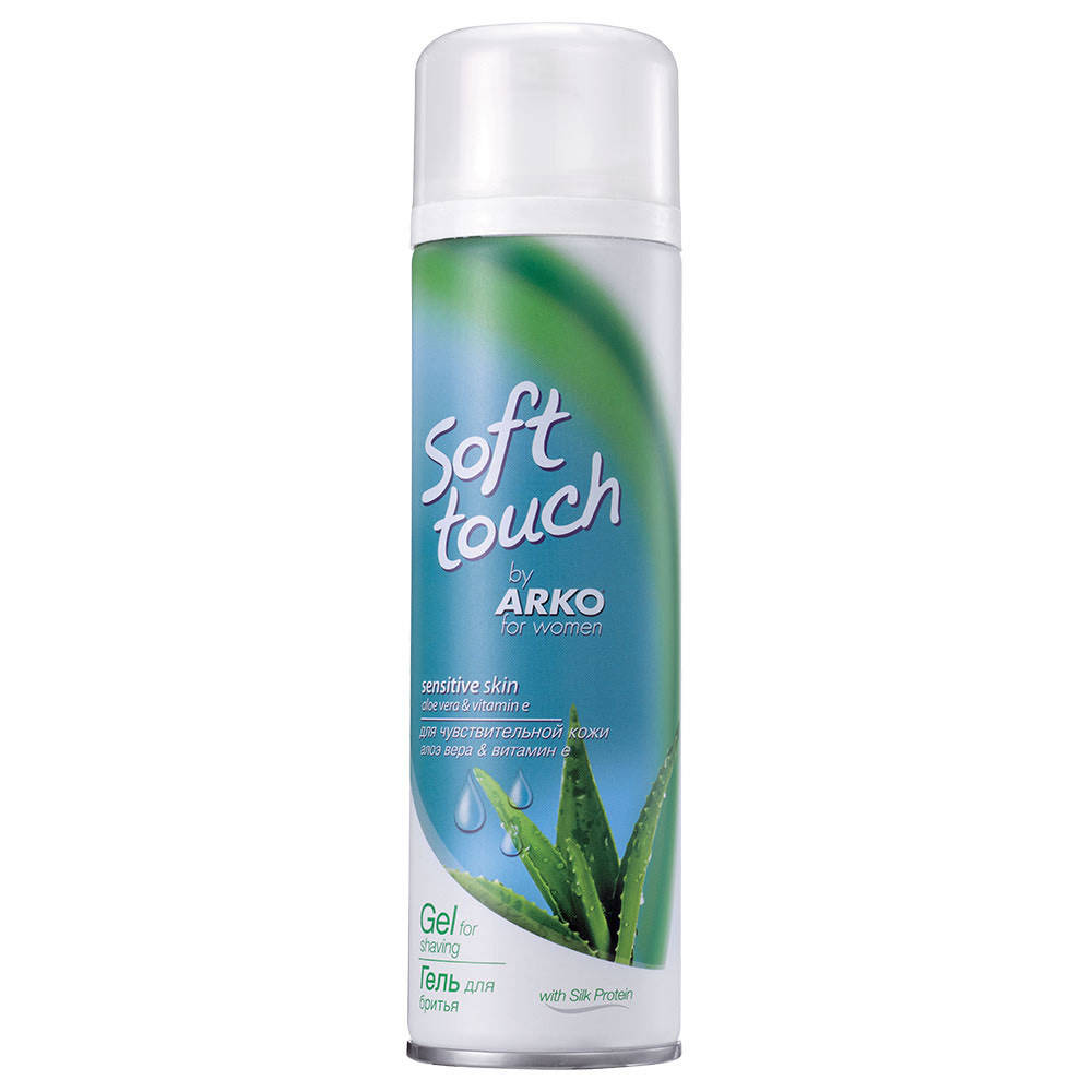 

Гель для бритья "sensitive алоэ вера и витамин Е" Arko soft touch ,200 мл