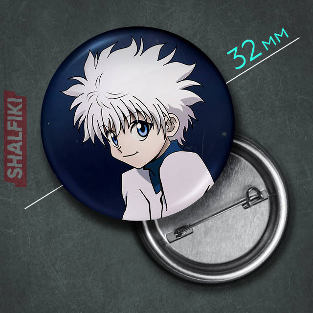 

"Киллуа Золдик (Хантер х Хантер / Hunter × Hunter)" значок круглый на булавке Ø32 мм
