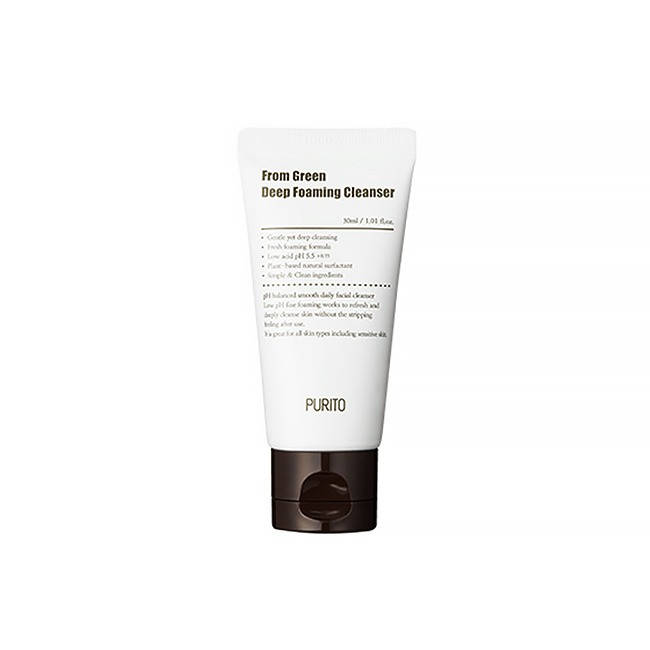 

Глубокоочищающая пенка с центеллой и зеленым чаем Purito From Green Deep Foaming Cleanser 30 ml