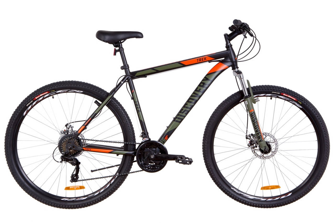 

Горный велосипед DISCOVERY TREK AM DD 29" (черно-оранжевый хаки)