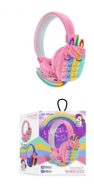 

Наушники беспроводные Rainbow Unicorn Bluetooth, розовые, AH-806Hрозовые, Розовый